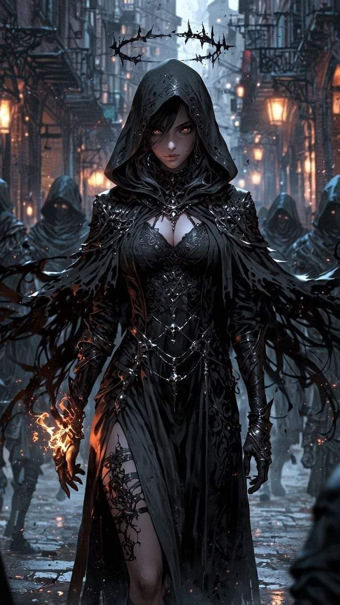 Sisters of Battle warhammer 40k black armor white hair