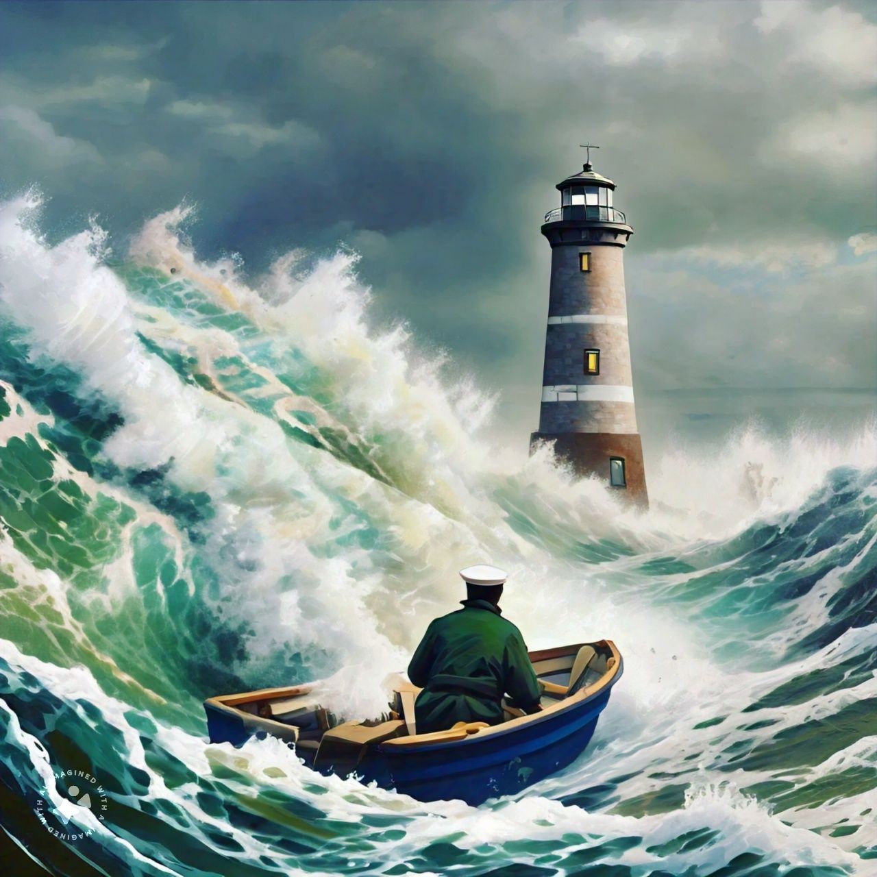 Wild ride in rowboat