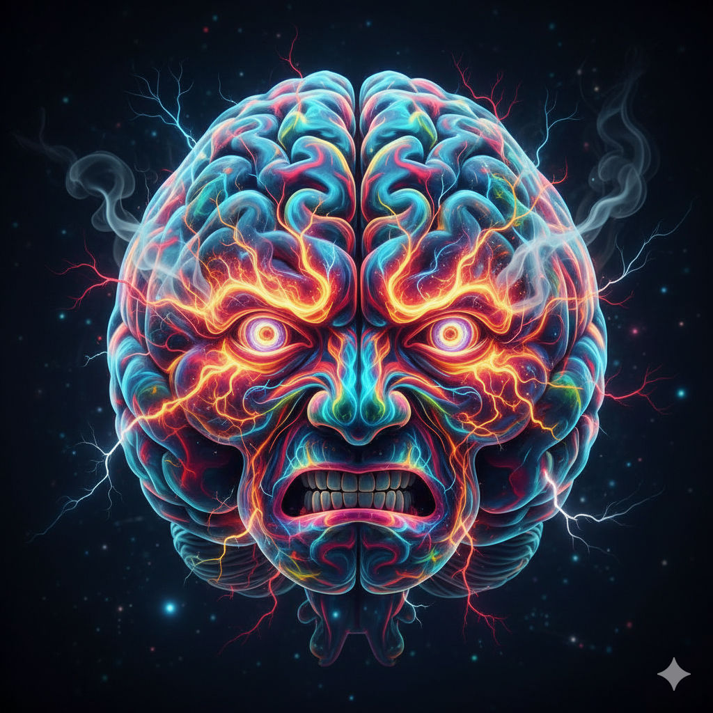 shoq the brain traveling from the back to the viewer