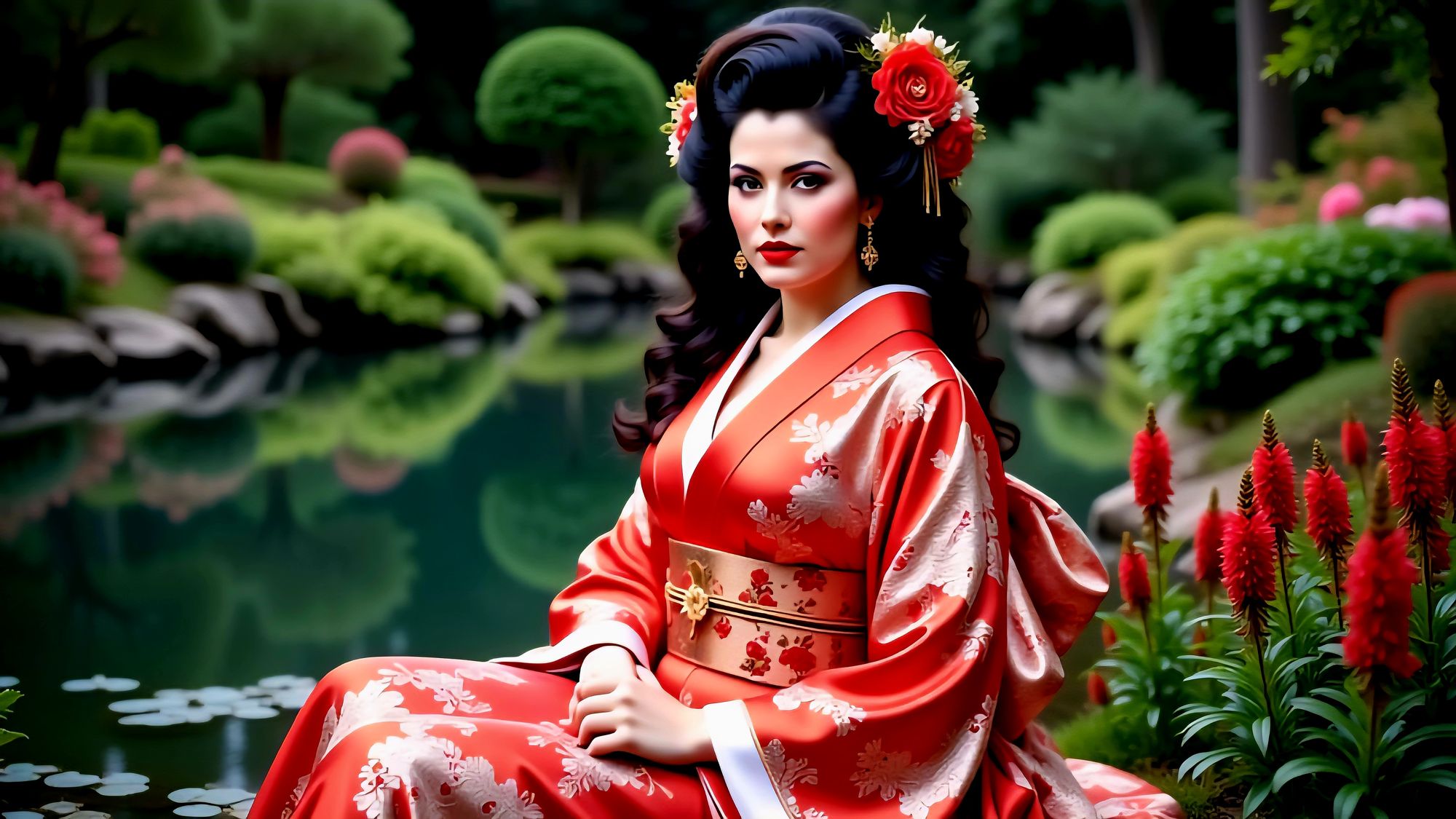 <lora:Empaste:1.0> <lora:Gothic Beauty Flux:1.0> <lora:Sauvanne:1.0> Portrait of Sauvanne, a beautiful Caucasian woman, her dark, shoulder-l...