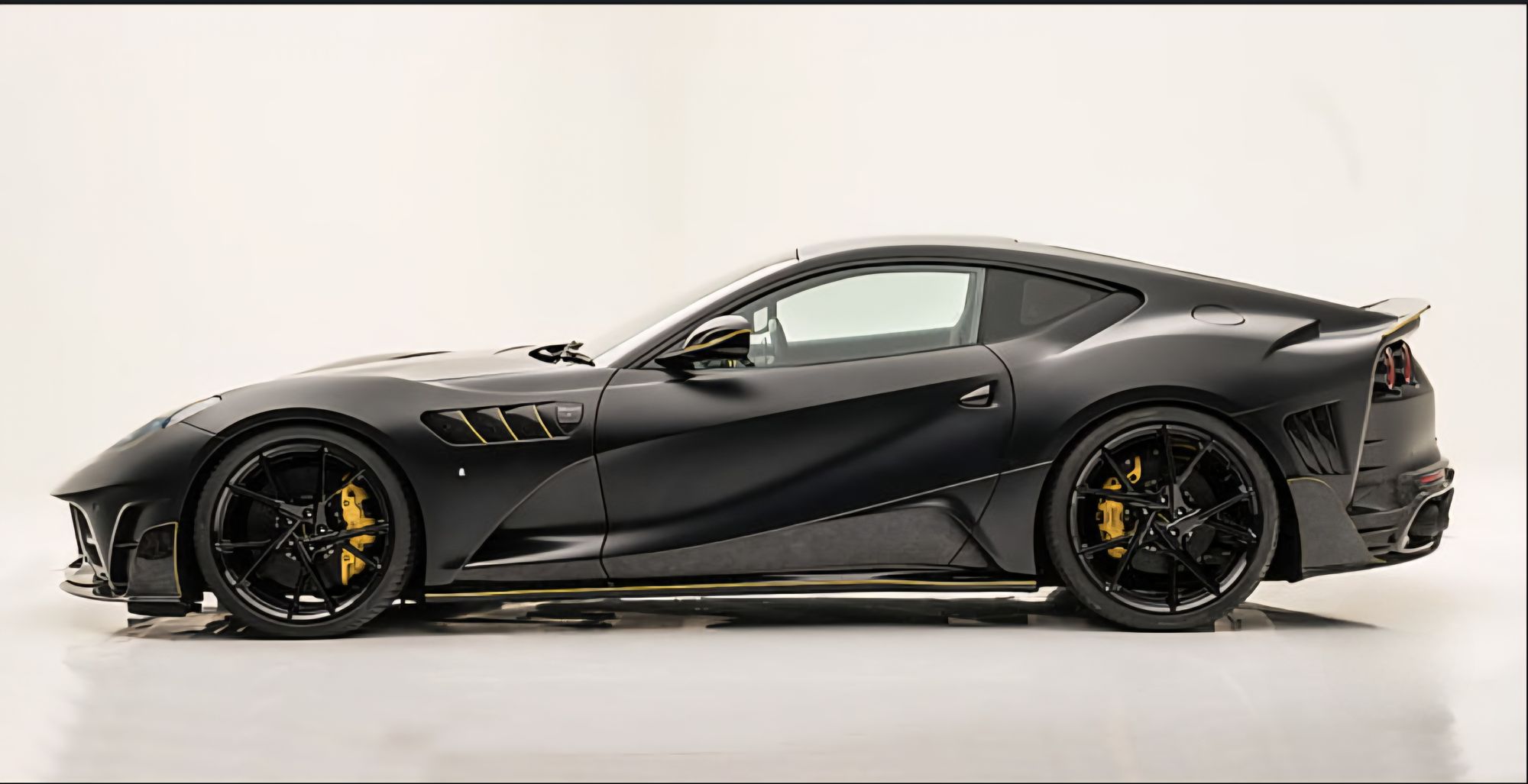 Ferrari 812 Superfast in a red neon tunnel.