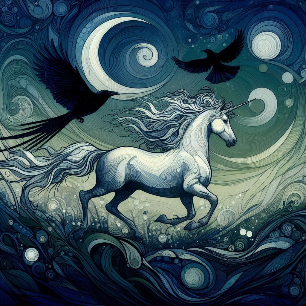 Go, go and ask the magpie. Where do unicorns go?