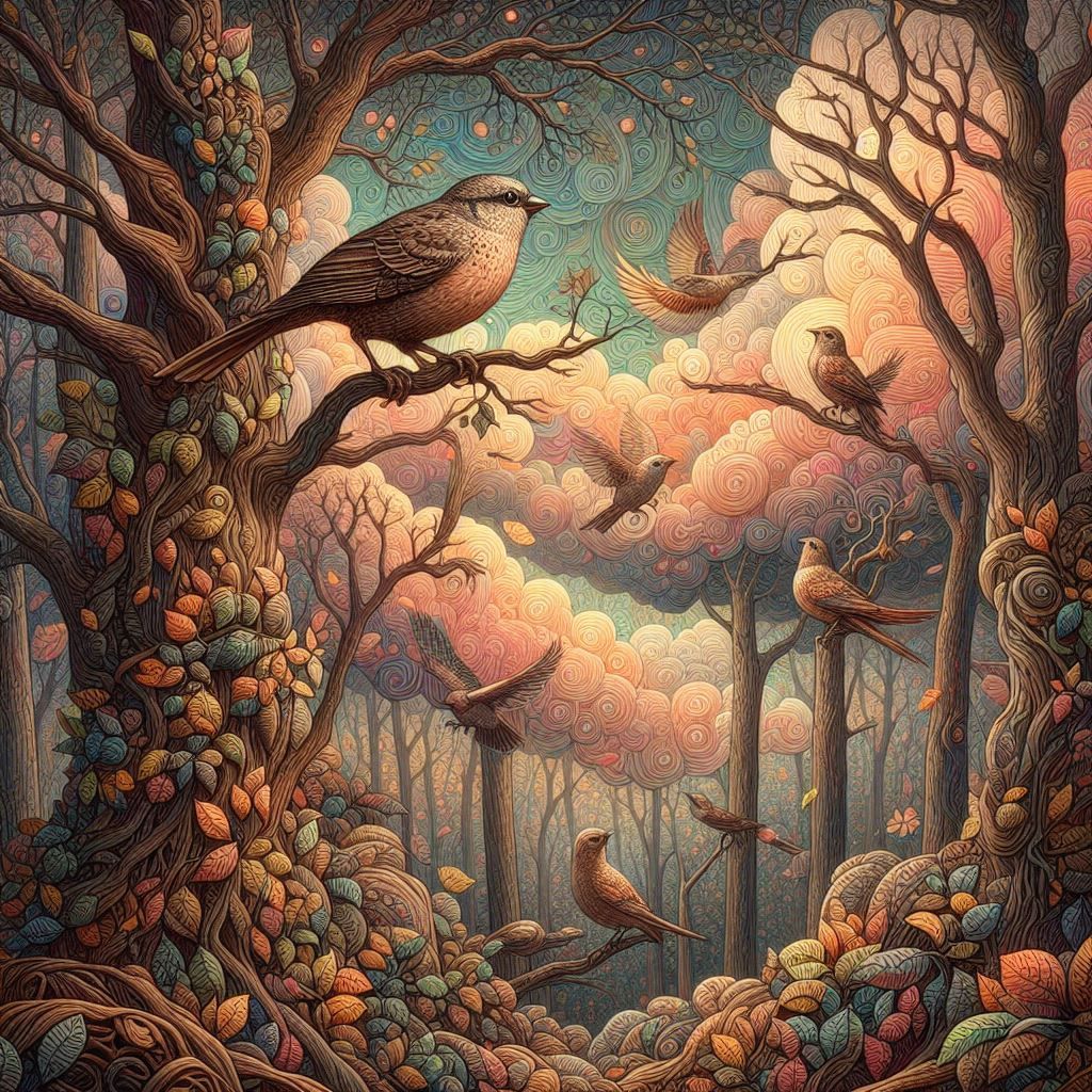 In the trees the birds have learned to speak IV