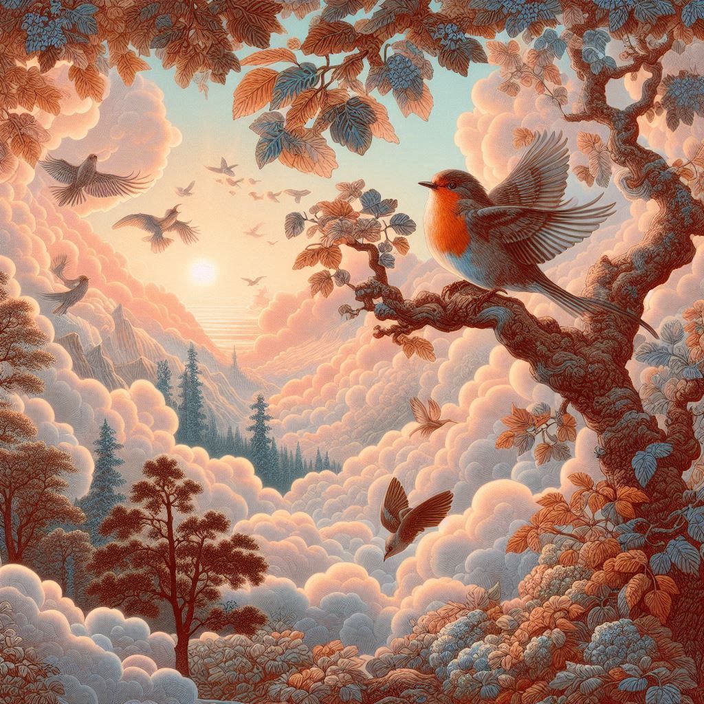 In the trees the birds have learned to speak II 