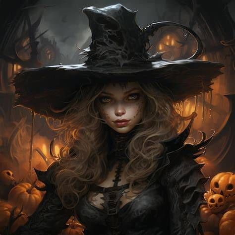 A hyper-real style witch with silver hair