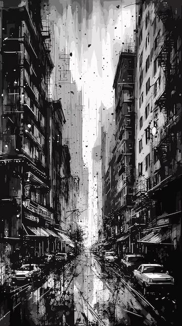 Create an urban street scene