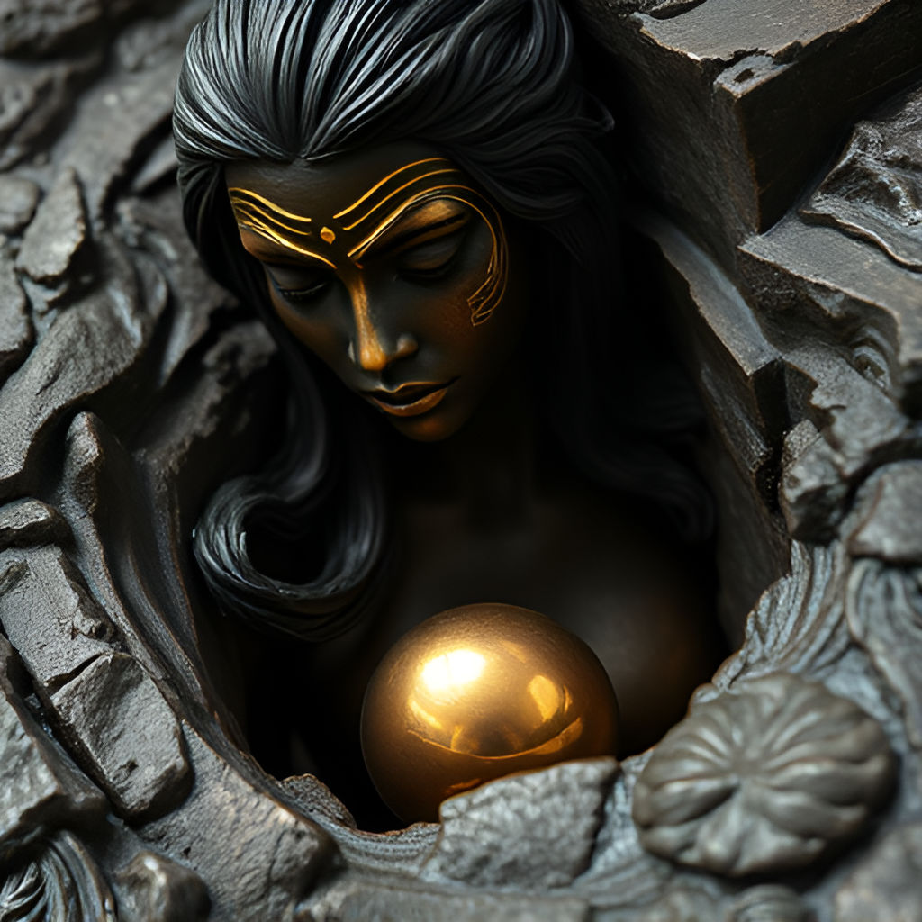 Woman portrait in Afrofuturism style