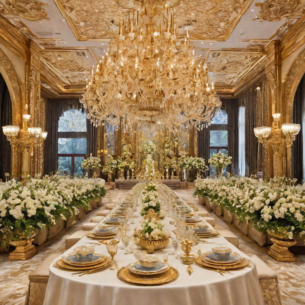 Design an enchanting scene inspired by the birthdays of His Majesty the King, Her Majesty Queen Sirikit, and Her Majesty the Queen Mother, s...