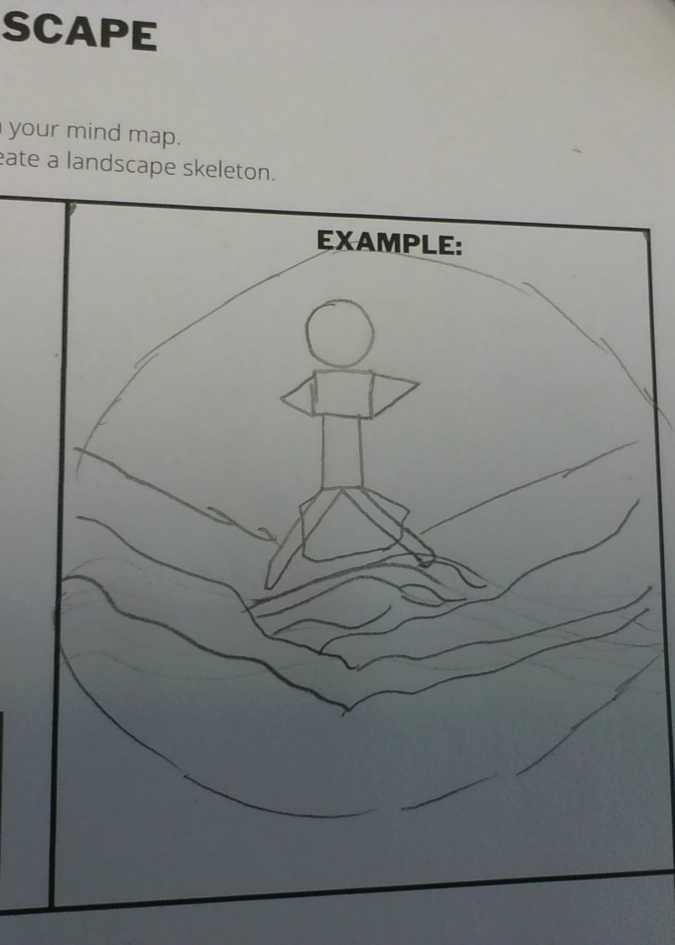 An alien levitating on an unsual planet levitating . With a spere surrounding it. Make the alien bigger 