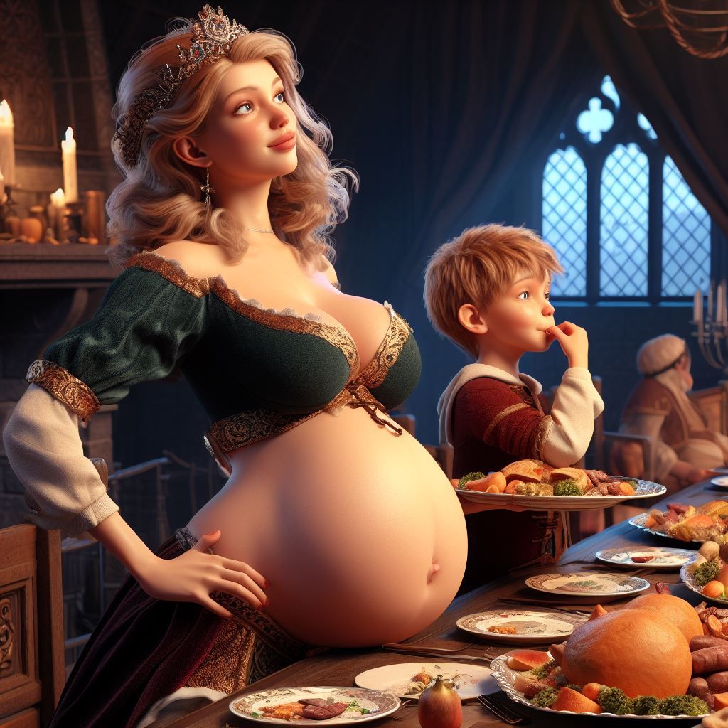 Girl near the dining table