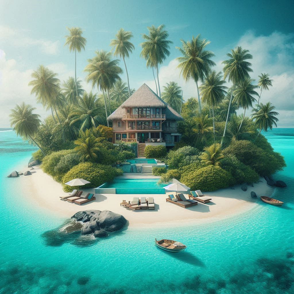 Outside tropical island. corporate clean luxury elite modern Mormon minimalist classy album art