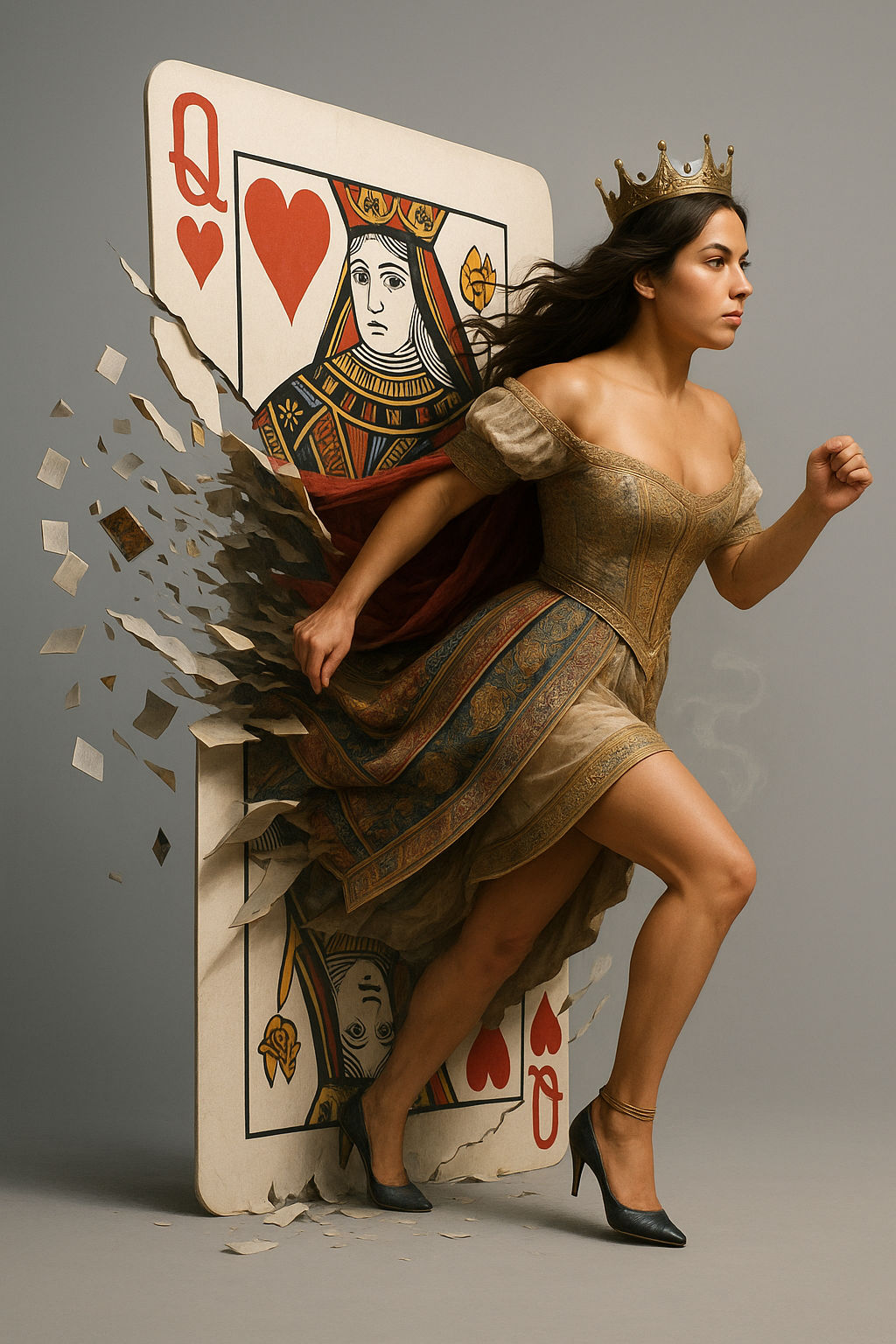 falling out of the card 