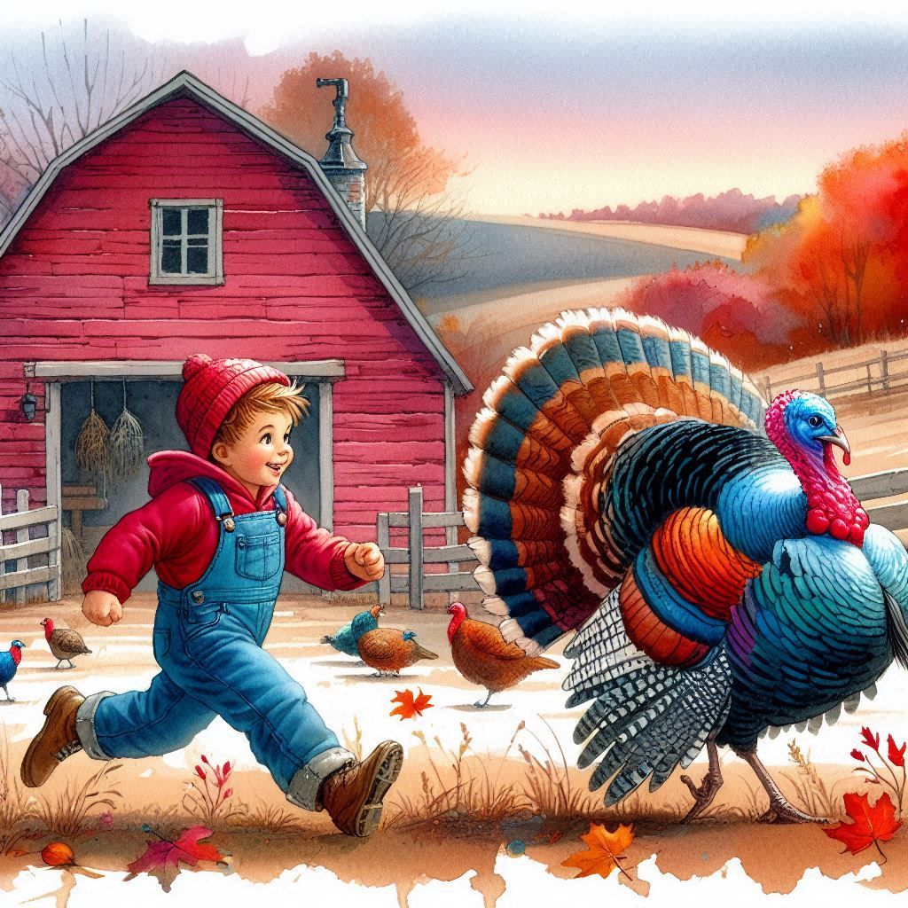 "I'll catch him for ya mom." he yells to his mother.