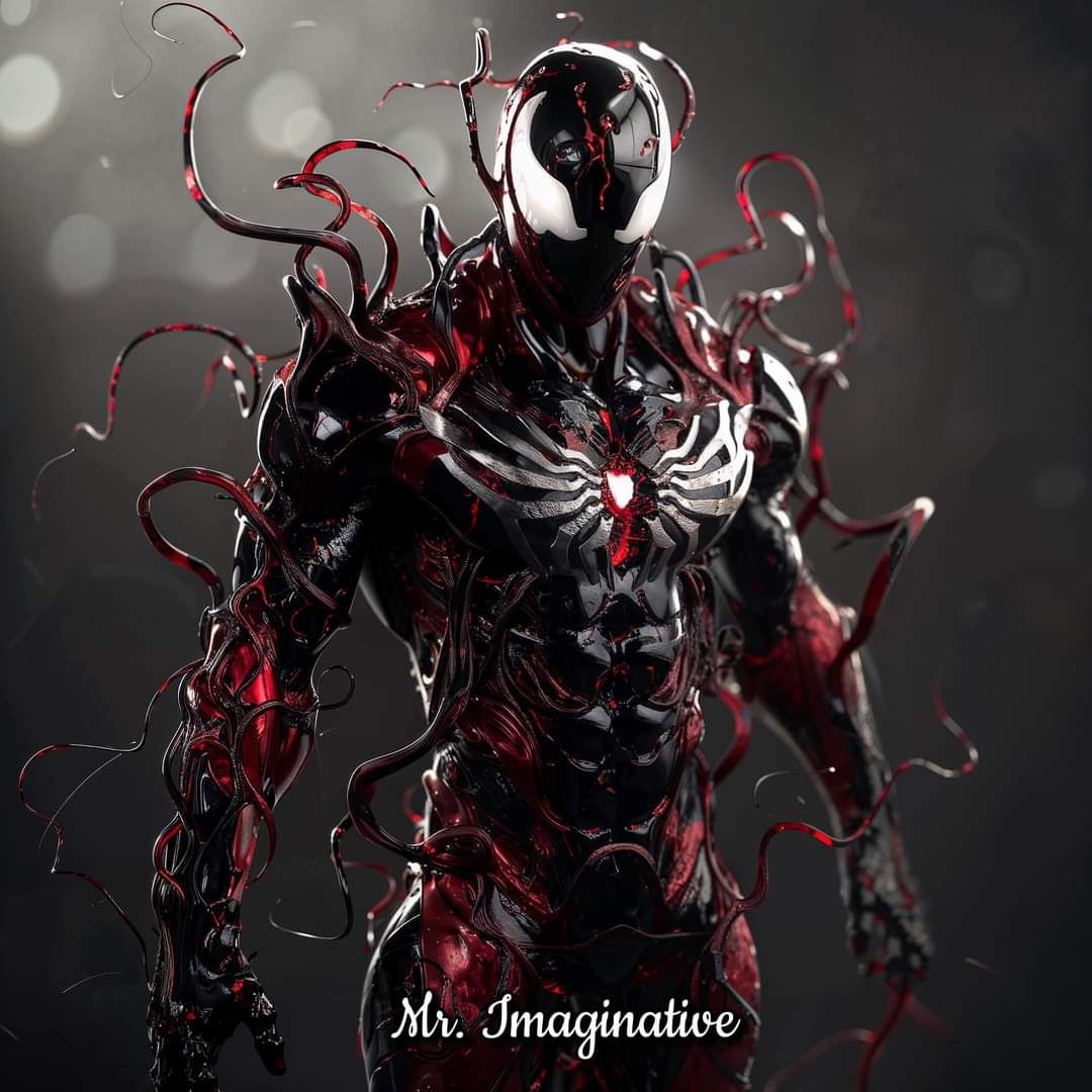 Venom and a tiger fused together as one 