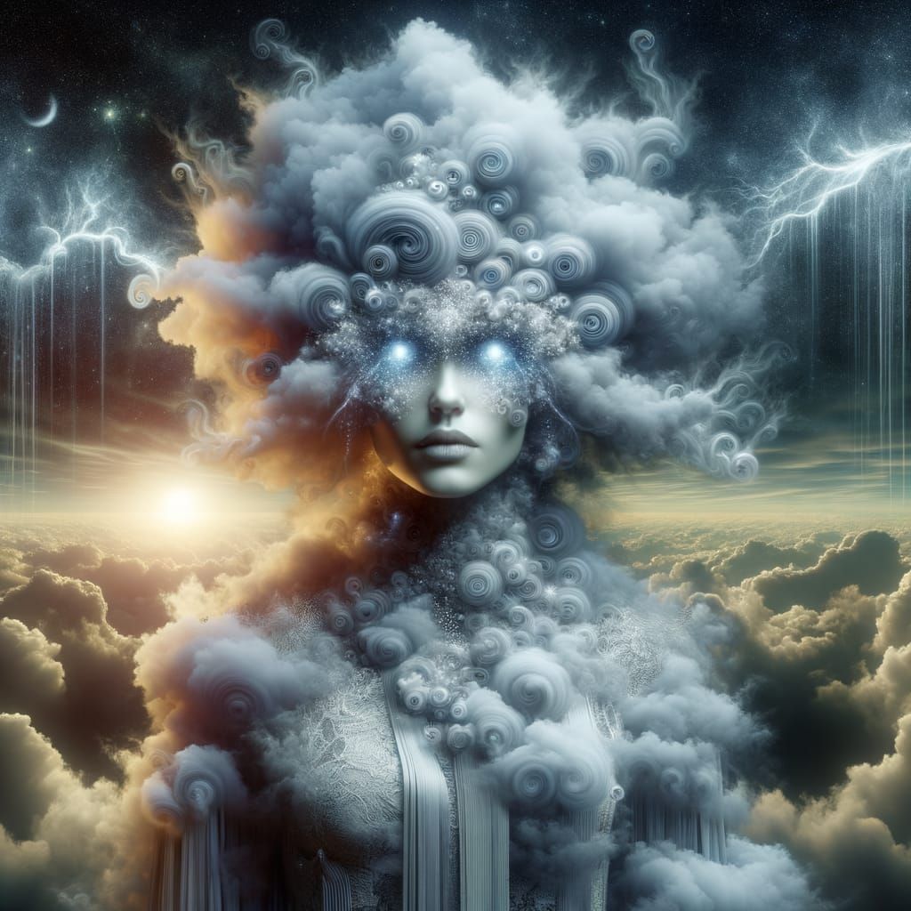 A female sentient cloud