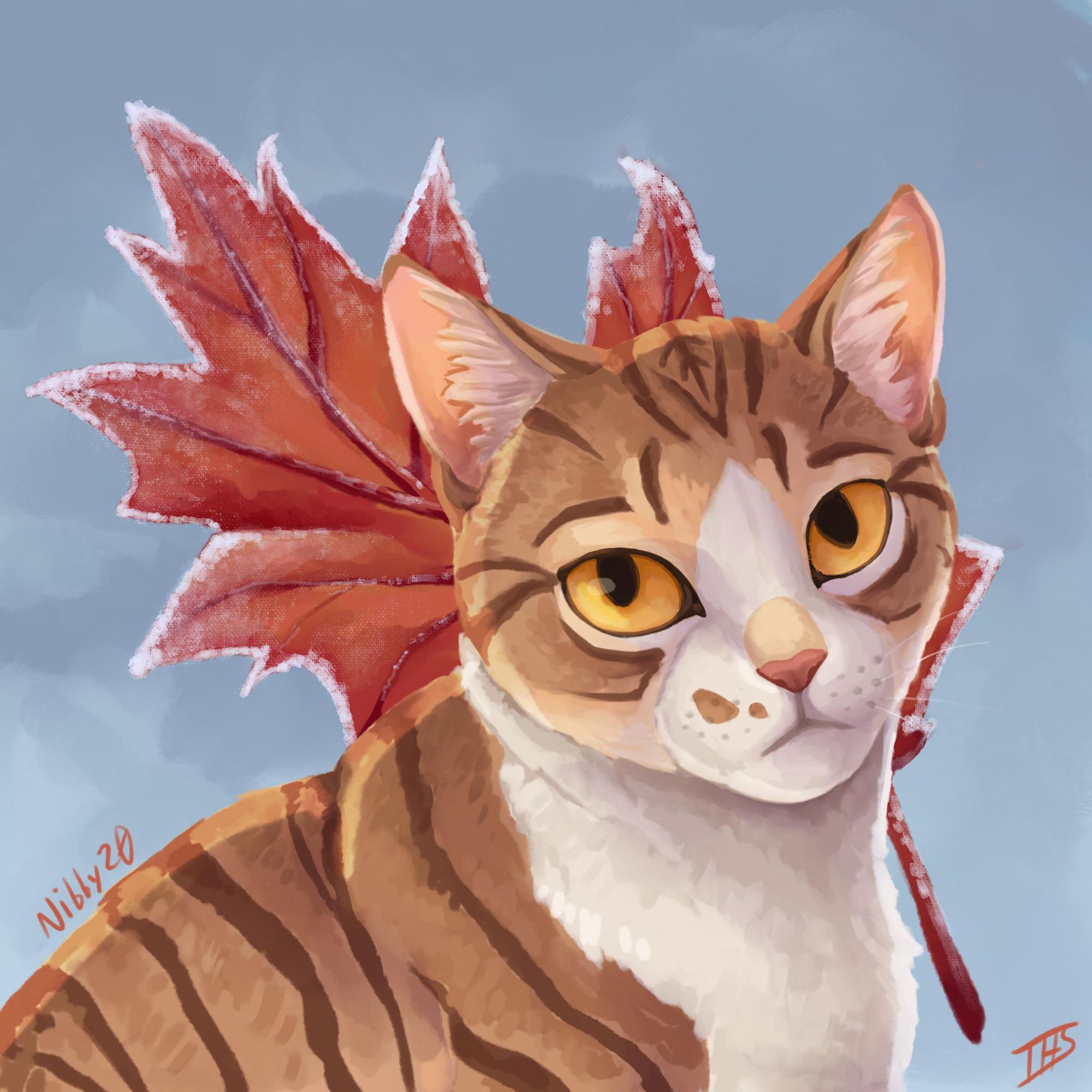 Fall leaves in background 