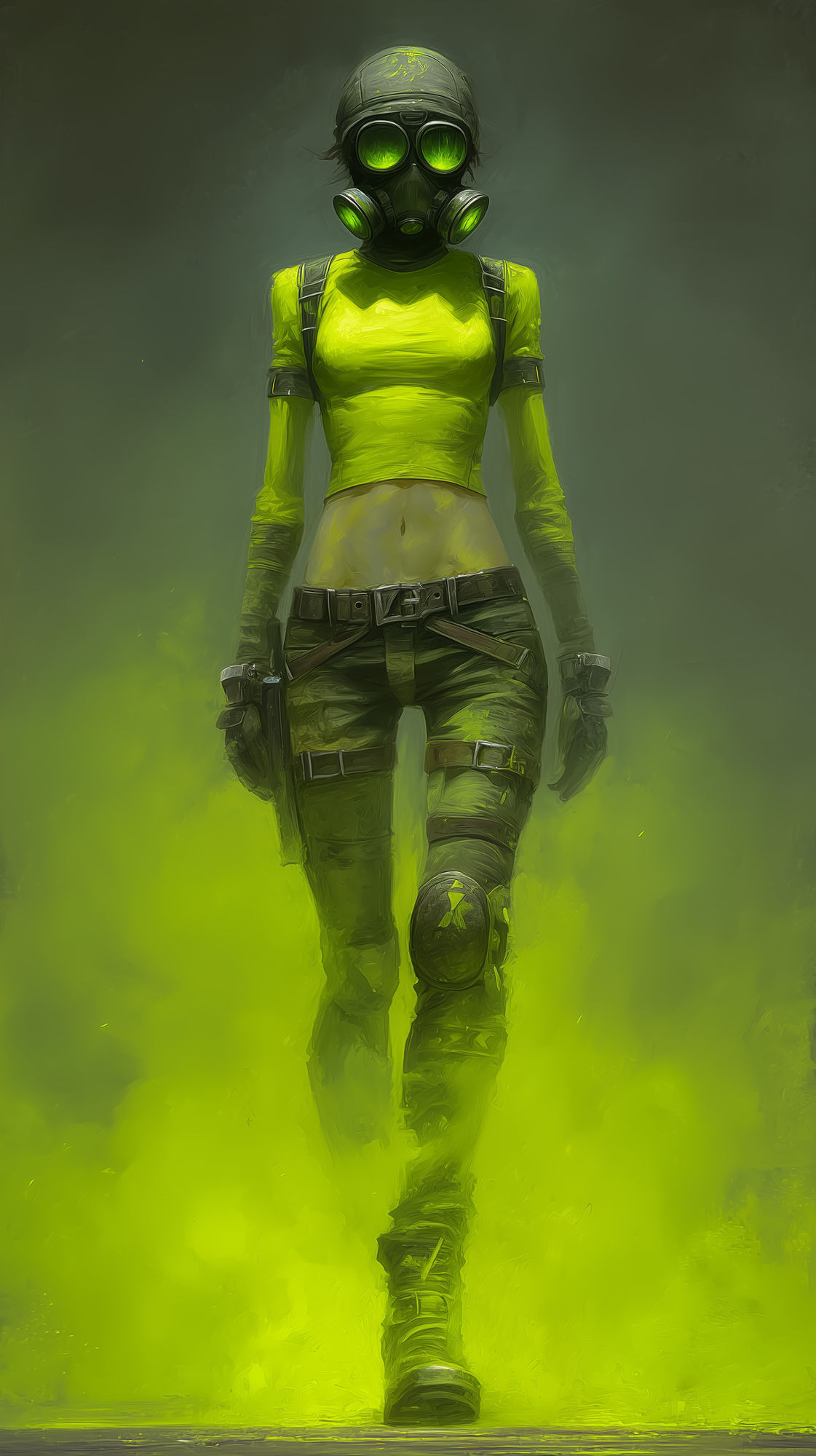 Viper, ANime Hyperdetailed Comic Book Art, Toxic Mist Pose, VenomTechCore, Lethal Chemist vibes, gas mask lowered, acid fog swirling at her ...