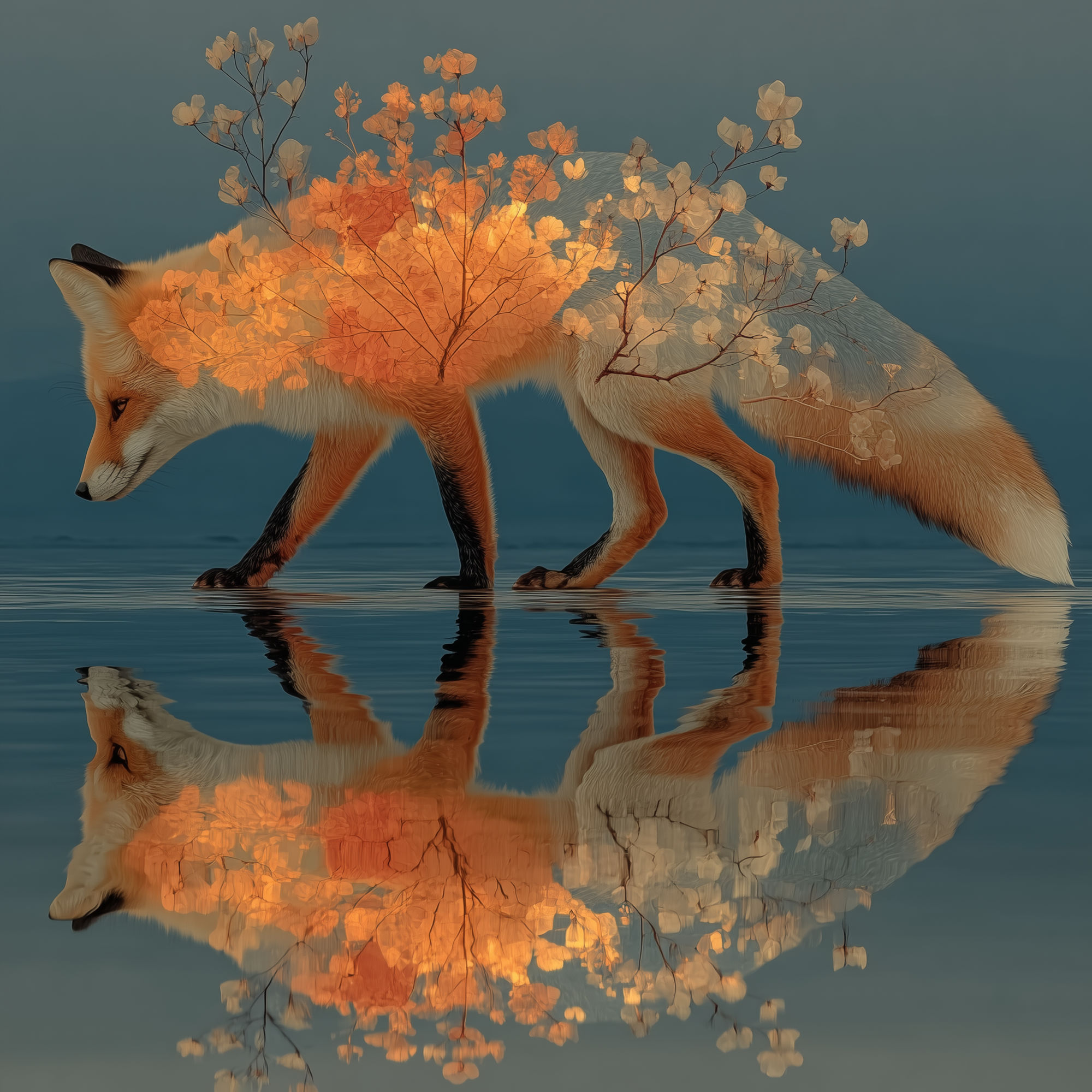 surreal fox