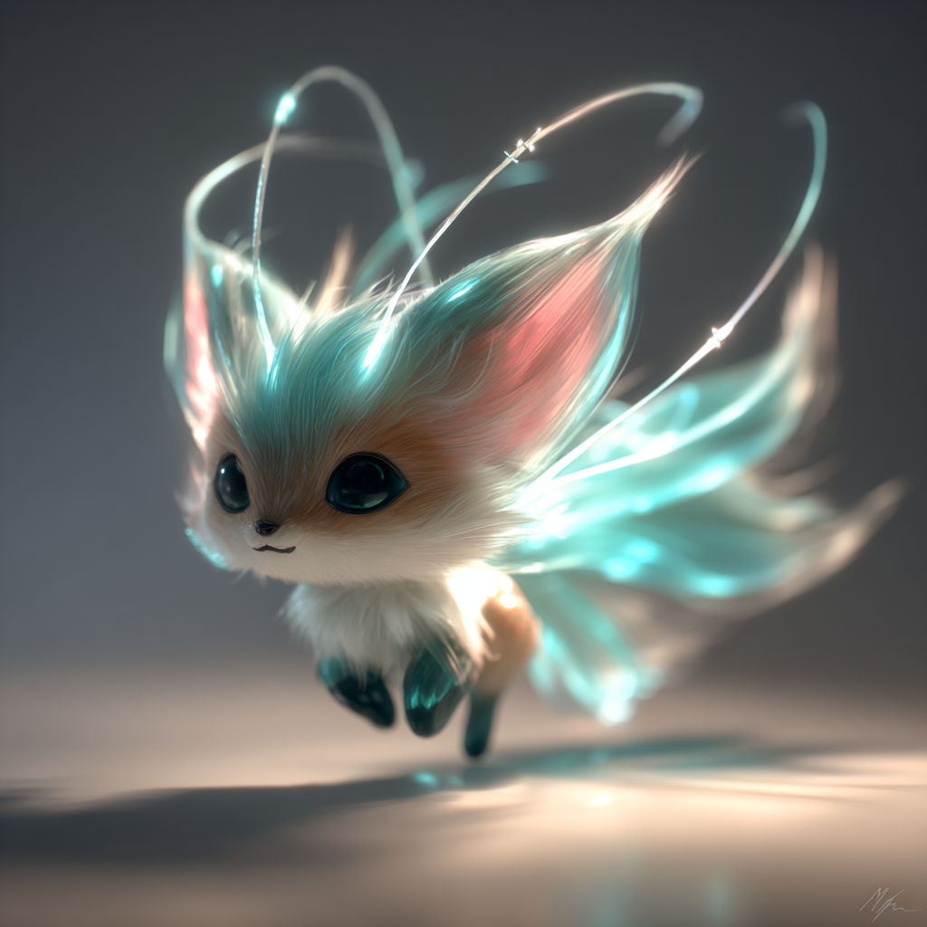LUMA a bioluminescent, floating companion creature designed for the ETHOS universe. Art style consistent with Alektra Varn: cinematic, minim...