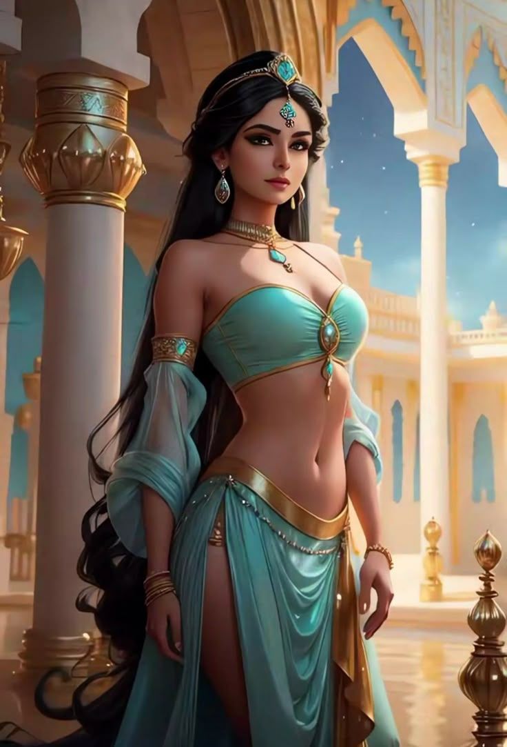 Princess Jasmine in Sci-fi Medieval Fantasy