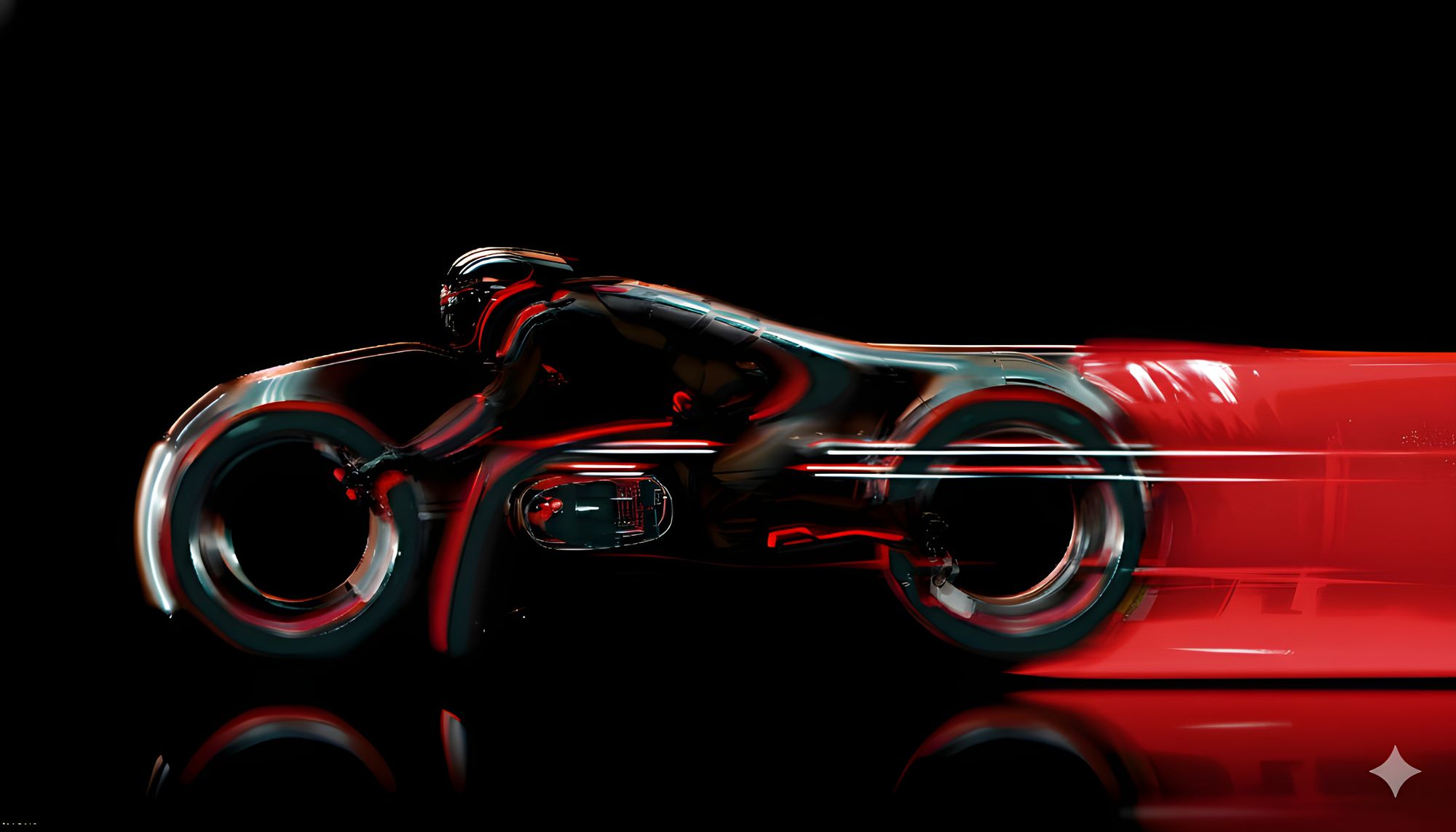 8K TRON RED LIGHTCYCLE