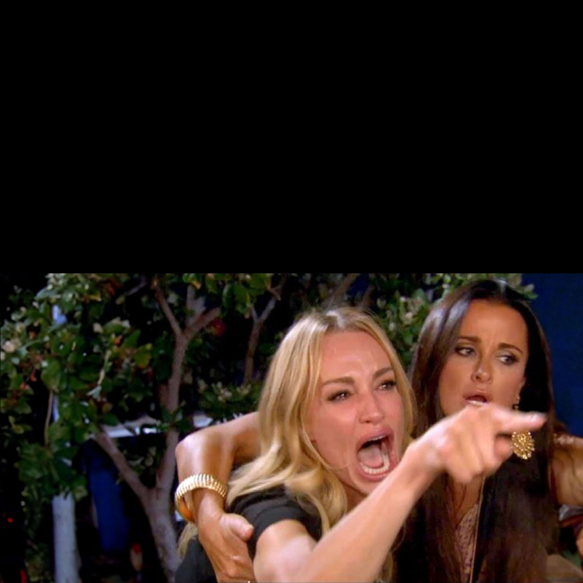 Two women in a heated argument, one yelling with tears in her eyes, the other pointing accusingly, reality TV drama 8K 3D 8k resolution