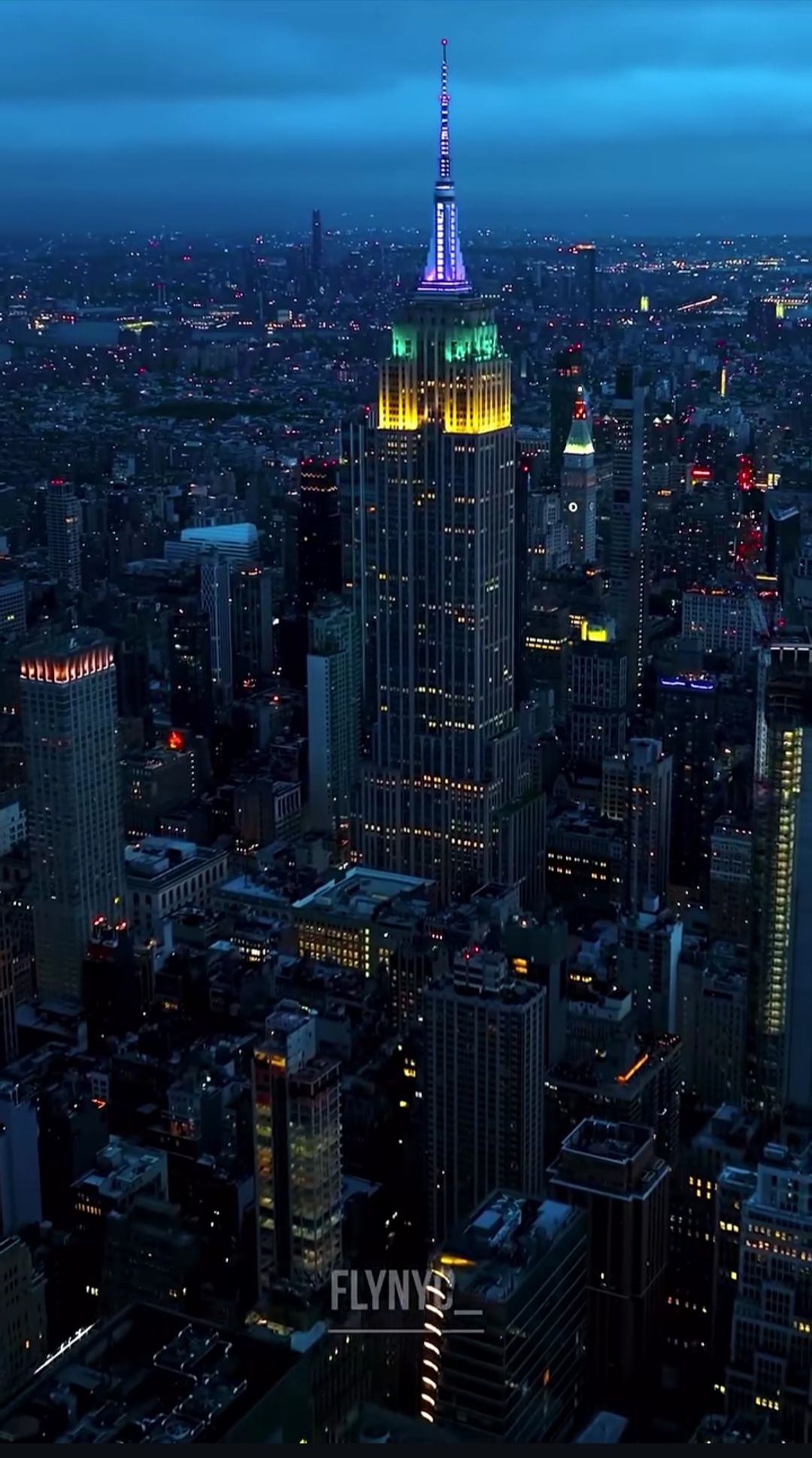  A bustling cyberpunk metropolis at night with towering skyscrapers adorned with holographic advertisements and flying vehicles with neon li...