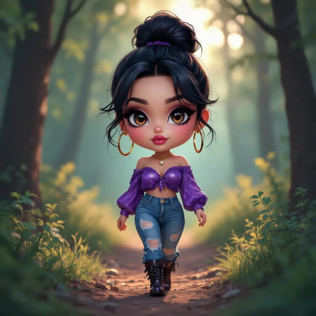 As she is walking she can make heart hands and blow kisses