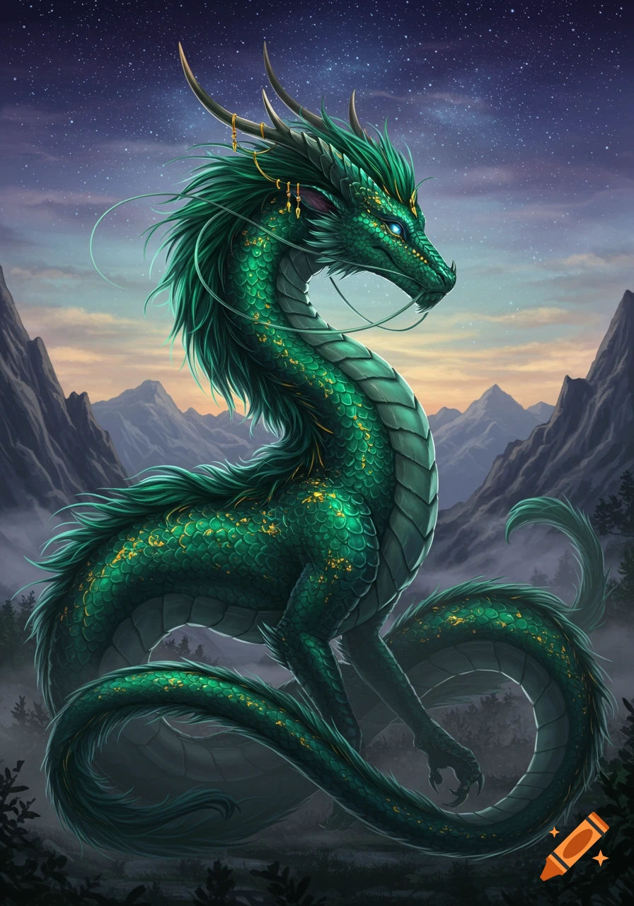 A six winged arcane dragon formed of pure green and purple arcane energy maximalist maximalism 8bit digital art digital illustration Unreal ...