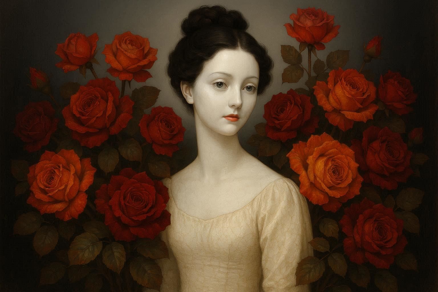 Arts_Poupée Porcelain Between Roses_026