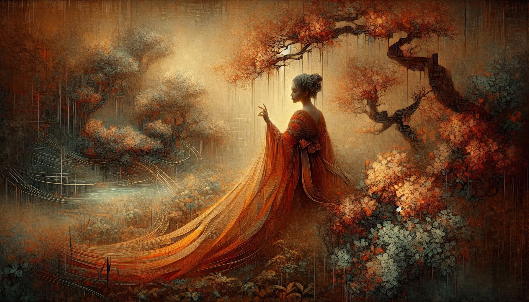 Poésies_Murmures anciens floraison à travers les pixels un jardin de lumière_033