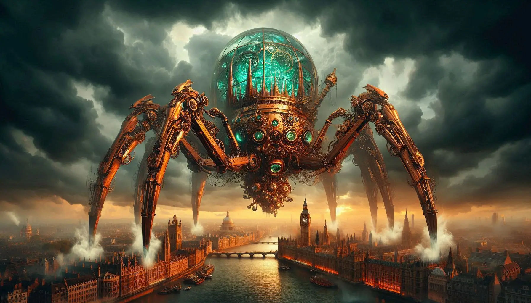 Steampunk_Une gigantesque machine de guerre steampunk_025
