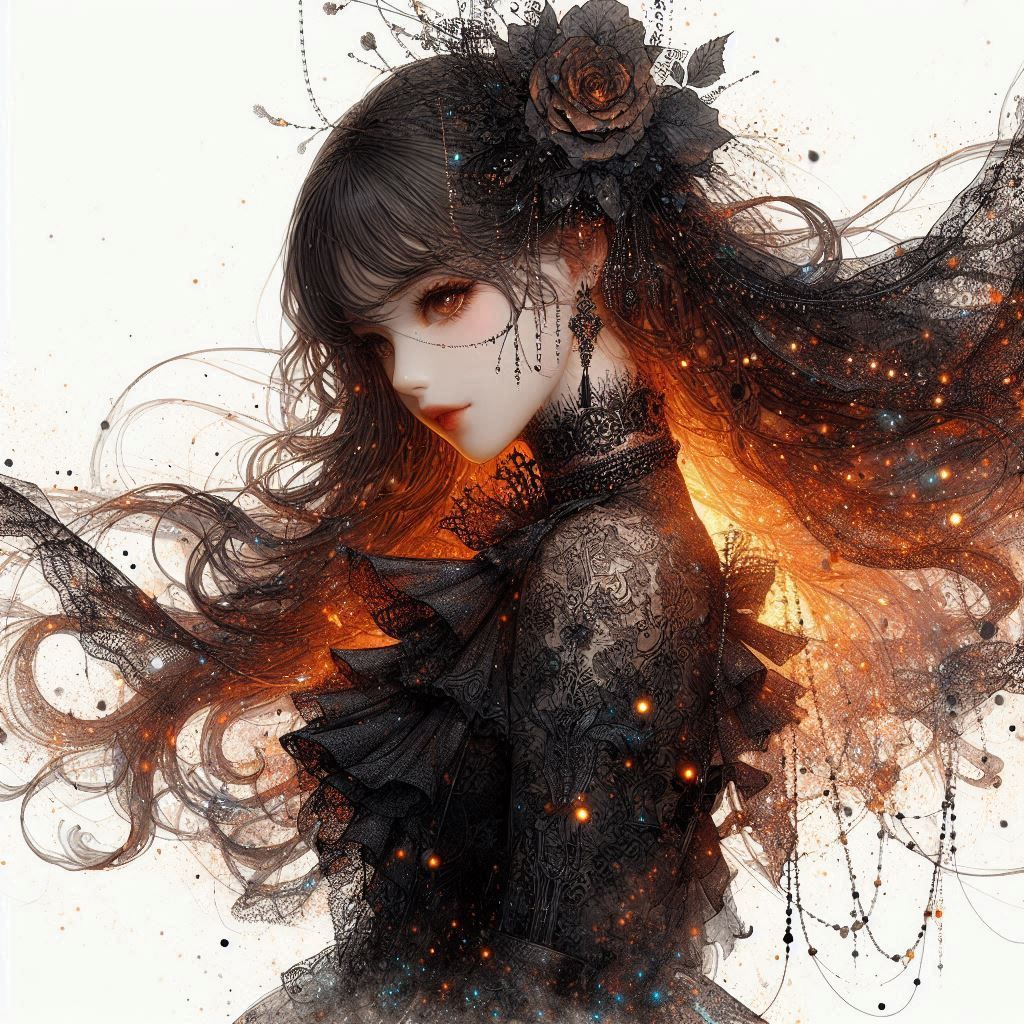 Woman_2 femmes Gothiques en robe noir_37