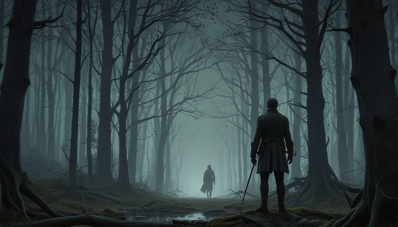 Le chasseur dans les bois à la façon de friedrich caspar david Friedrich_026