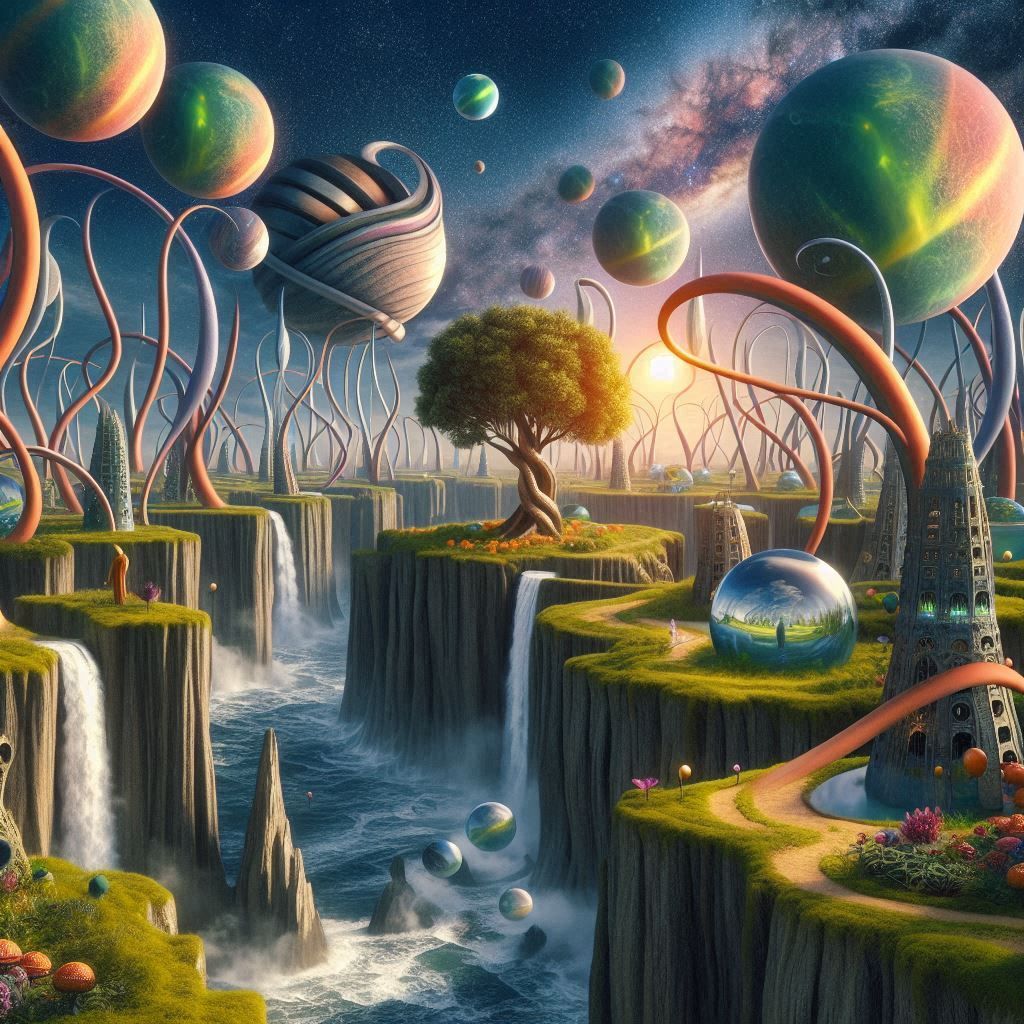 Paysage Onirique Surréaliste le monde imaginaire parfait onirique 