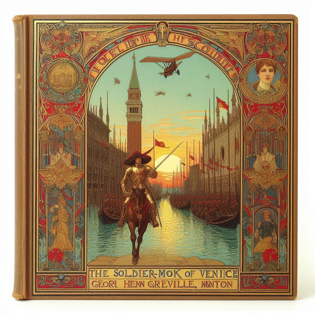 Le livre  du  Moine-soldat de Venise et des autres par Max Pemberton., en 1909, Illustrateur, #George Henry Grenville Manton_