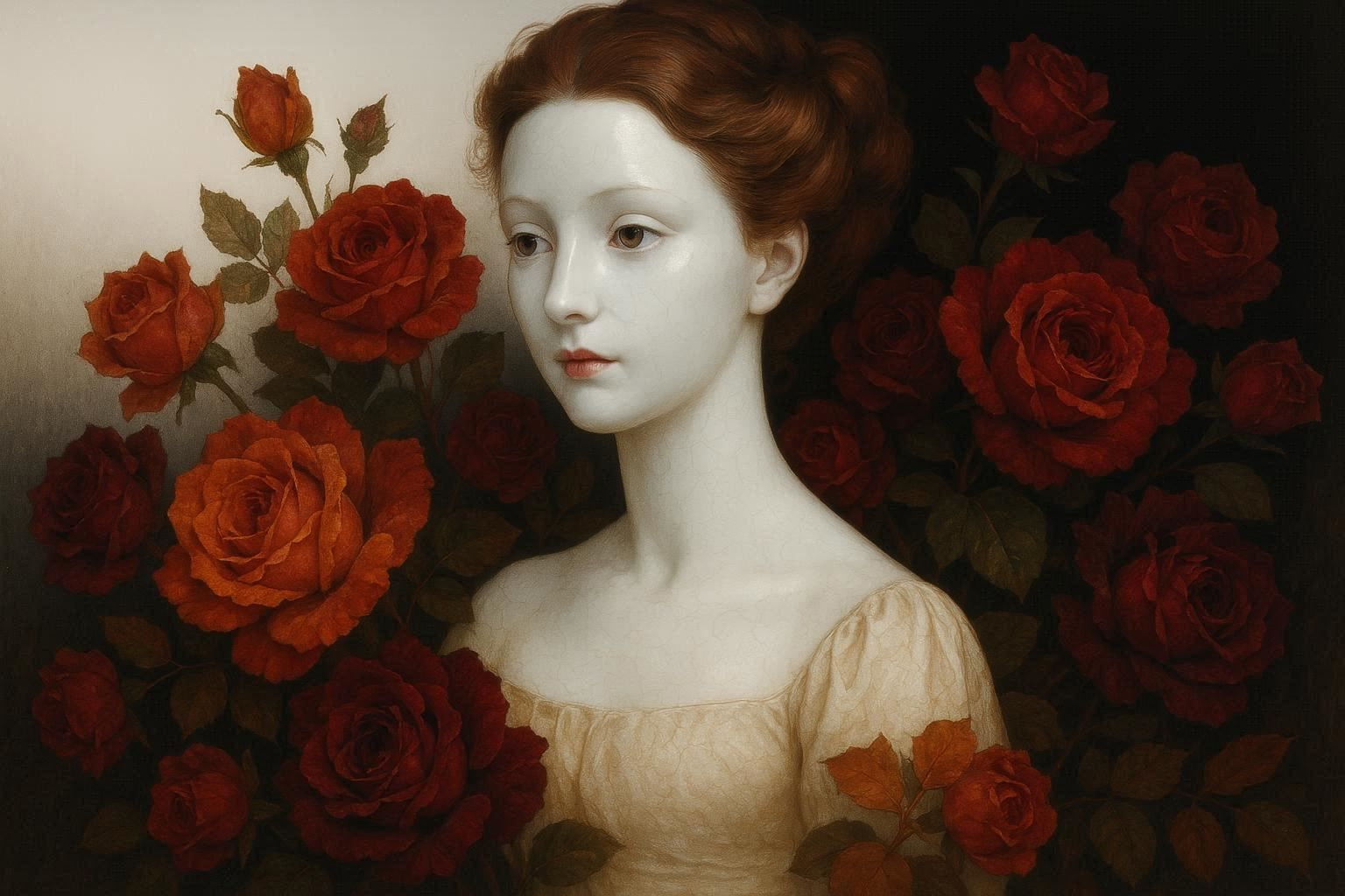 Arts_Poupée Porcelain Between Roses_023