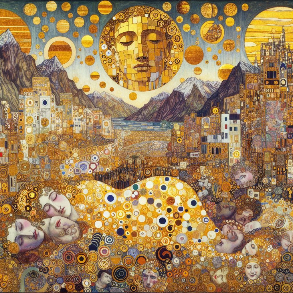 6 février 1918, Gustav Klimt s’éteint à Vienne. Le peintre symboliste autrichien, fondateur de la Sécession viennoise oil painting by James...