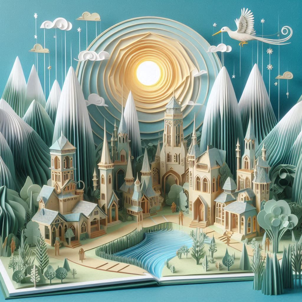 Villes_Une carte pop-up 3D belle et fantaisiste_025