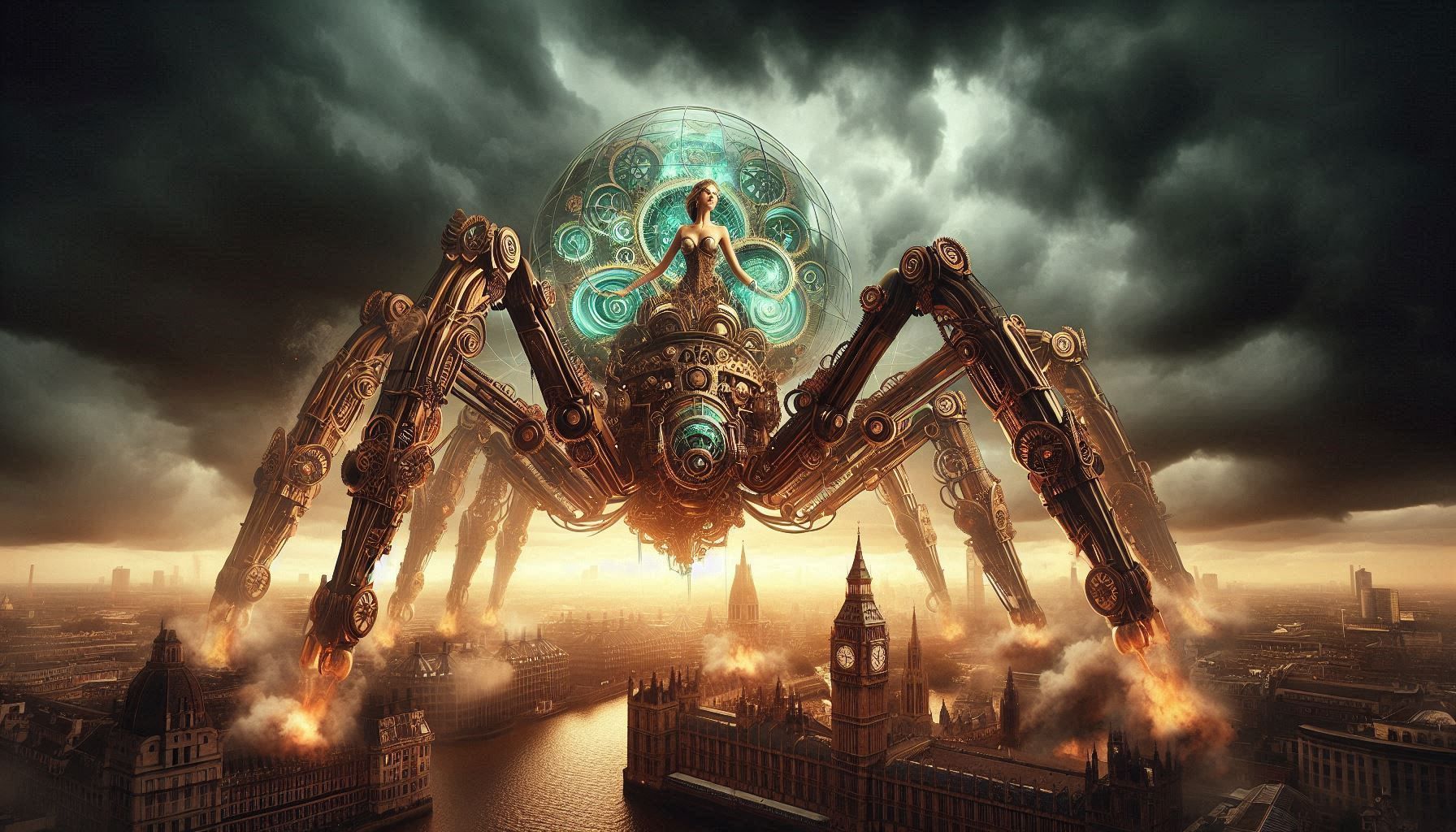 Steampunk_Une gigantesque machine de guerre steampunk_026