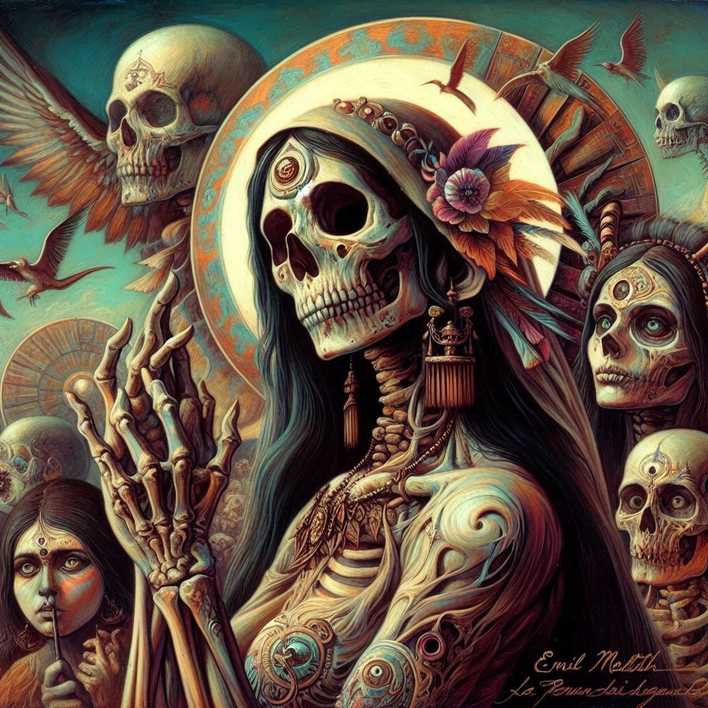 Portrait de la femme de Max Ernst à table, en 1932, à la façon de Max Ernst_026