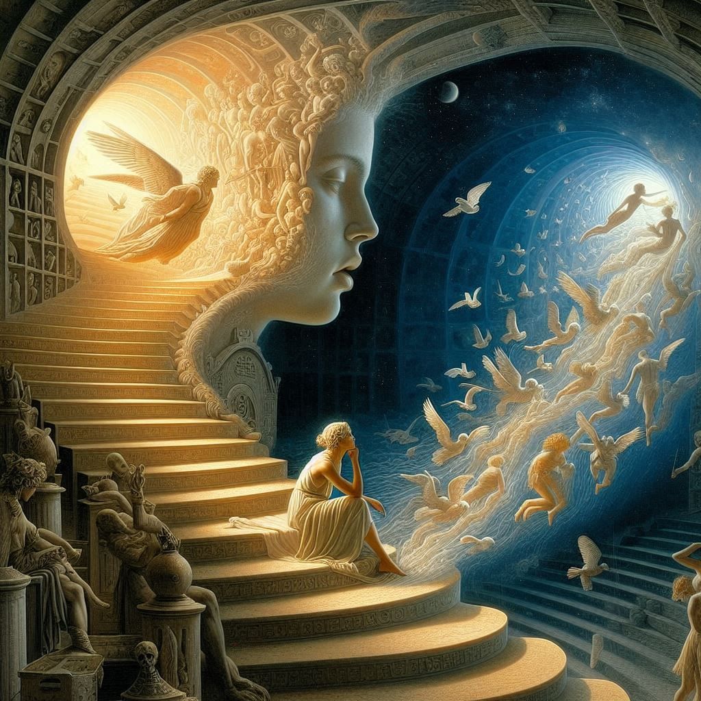 The Choice of Silence by  Leonor Fini 1955