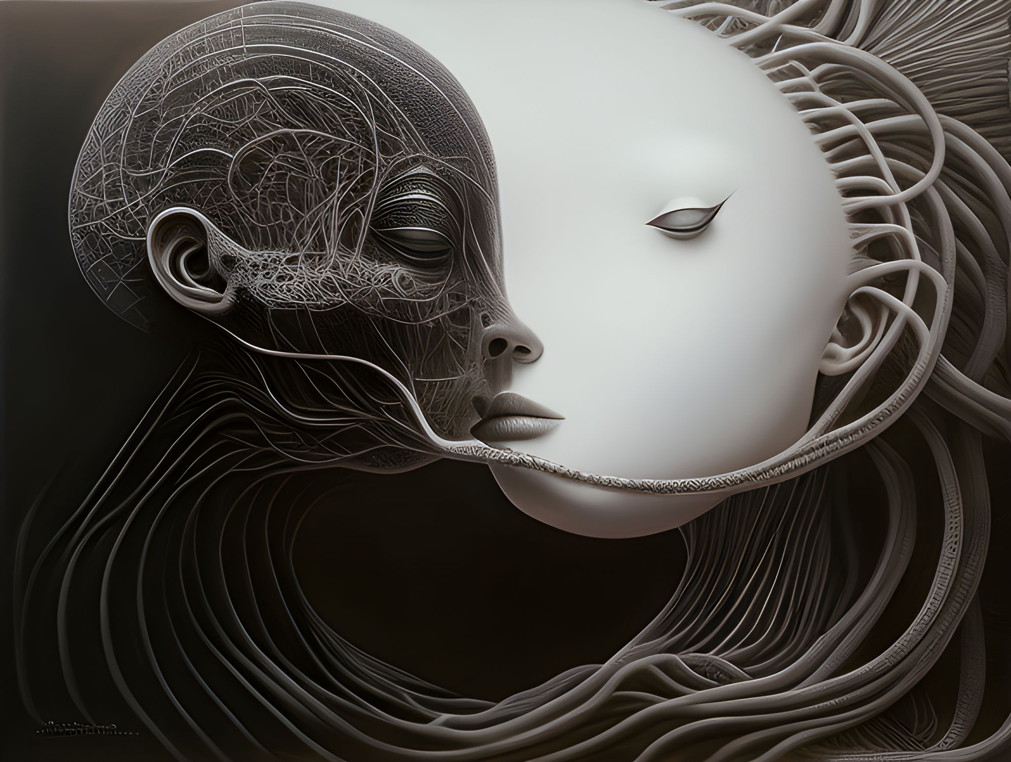 A conceptual sketch representing the intelligence of a clockwork mind done in charcoal and ink . . .