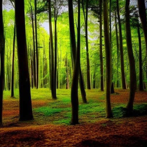 enchanted forest oil painting by James Gurney