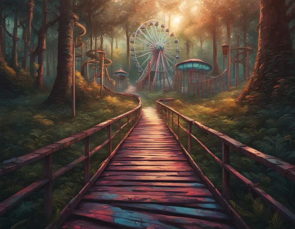 Abandoned amusement park.  