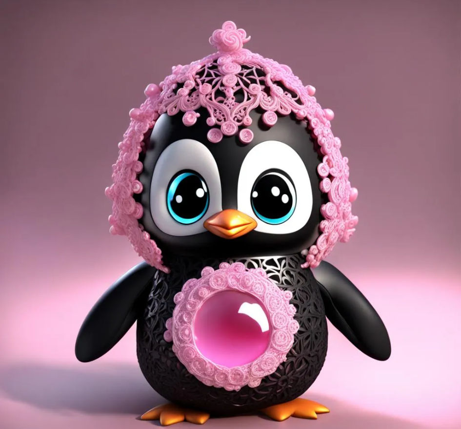 pretty pink penguin