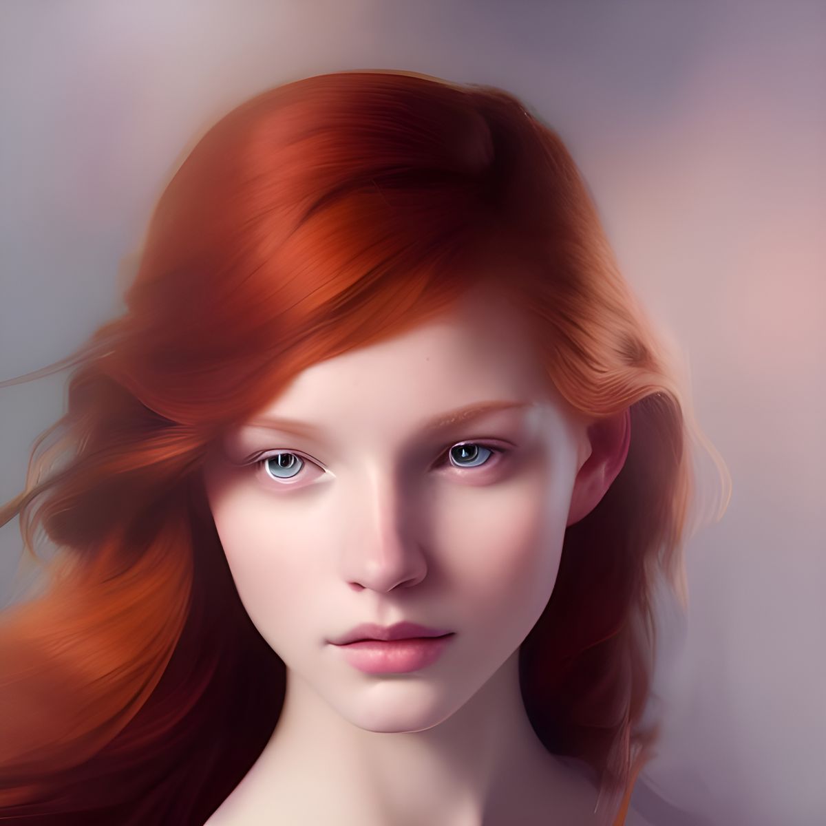 Beautiful Face Of A Redhead Girl Ai Generated Artwork Nightcafe Creator 