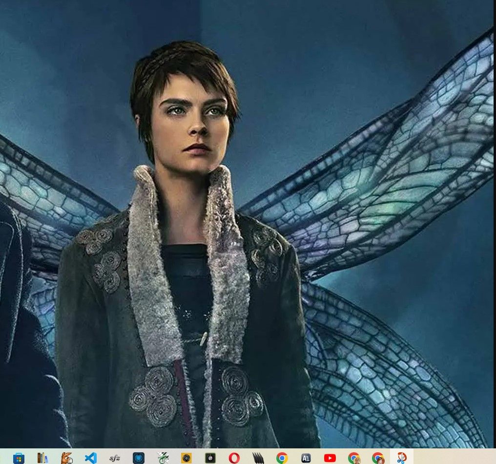 A fantasy forest at night, glowing fireflies floating in the air, soft magical lighting. A fairy with short brown hair and dragonfly-like wi...