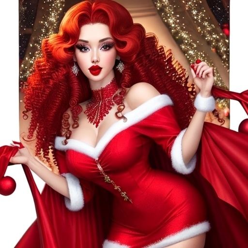  christmas ,long lashes,makeup, red lips 