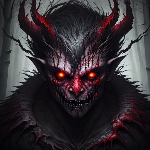 Creature mouth open vampire, hold a bleeding heart